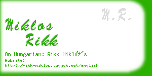 miklos rikk business card